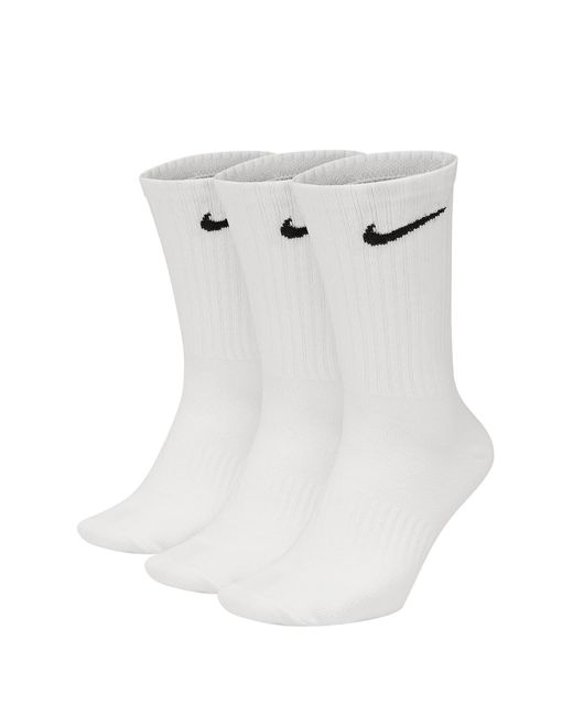Nike White Everyday Lightweighttraining Crew Socks for men