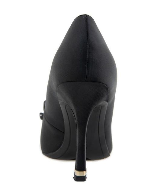 Kenneth Cole Black Romi Rosette Pointed Toe Pump