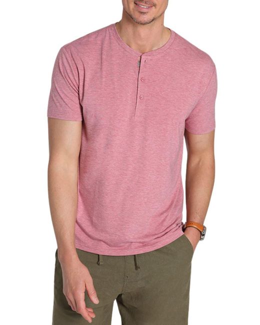 Jachs New York Pink Henley T-shirt for men