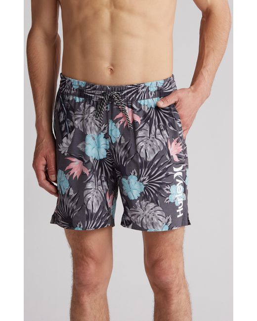 Hurley Blue Hibiscus Punta Arenas Volley Board Shorts for men
