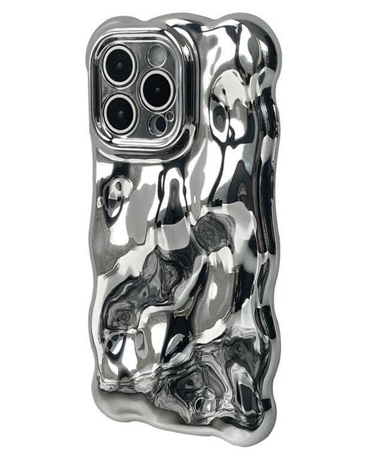 Auramma Gray Chrome Bubbles Iphone 15 Pro Max Case