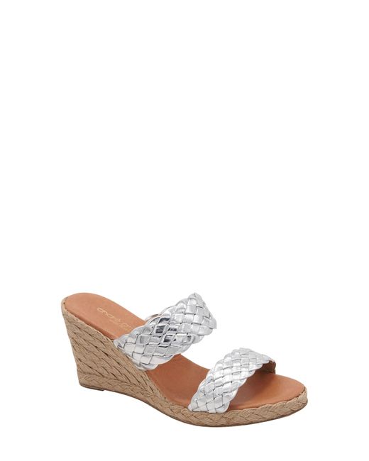 Andre Assous White Aria Wedge Sandal