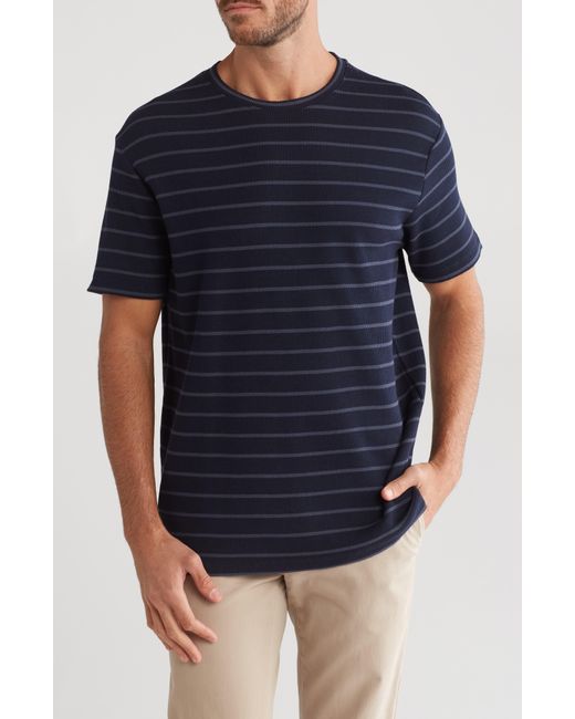 Slate & Stone Blue Stripe Waffle Knit T-shirt for men
