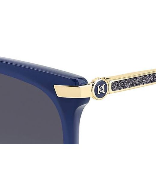 Carolina Herrera Blue Her 55Mm Gradient Rectangular Sunglasses