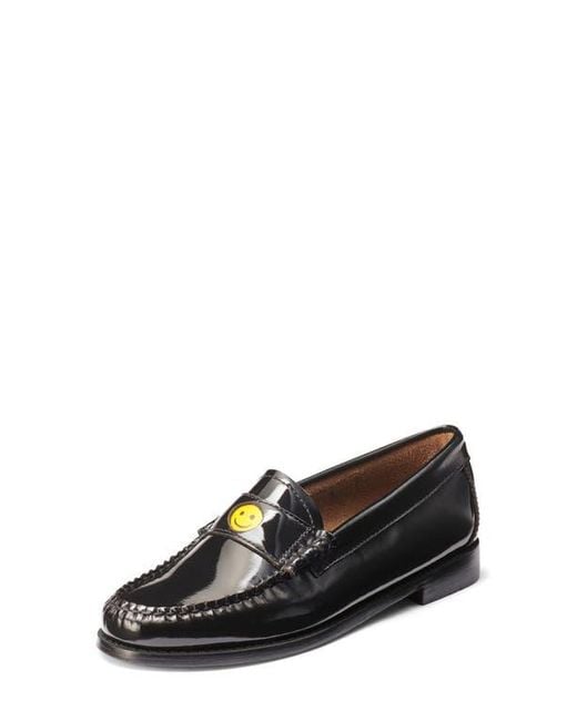 G.H.BASS Black Whitney Emoji Loafer