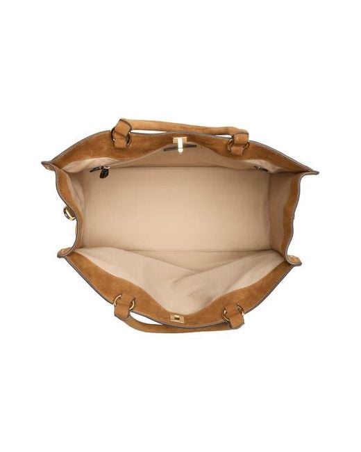 Rebecca Minkoff Brown Darren Stud Suede Tote Bag