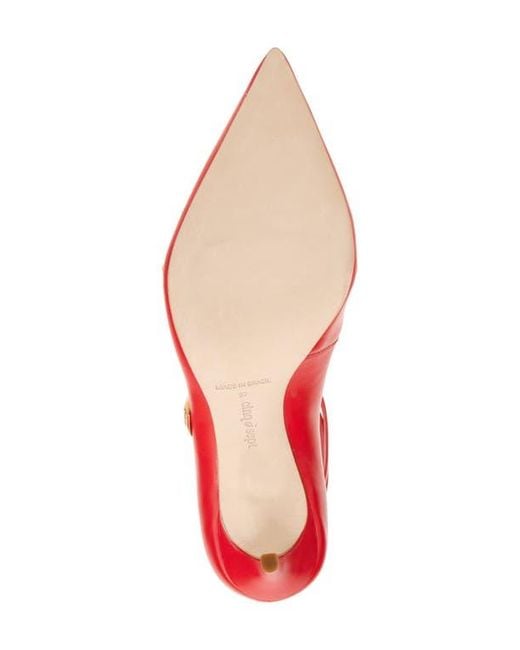 Cinq À Sept Red Madison Ankle Strap Pump