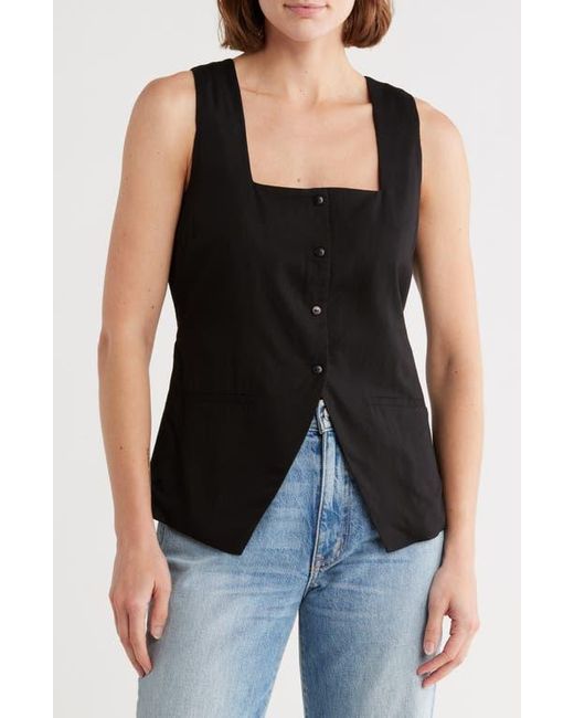 Vigoss Black Square Neck Utility Top