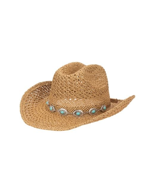 San Diego Hat Natural Conch Trim Cowboy Hat