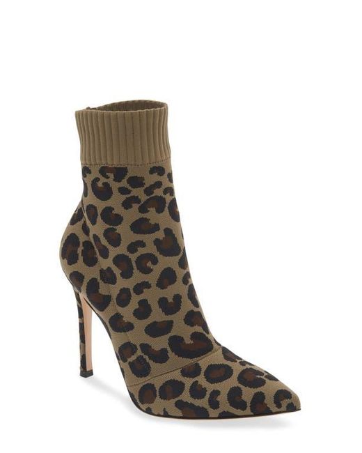 Gianvito Rossi Print Knit Stretch Bootie in Black Lyst