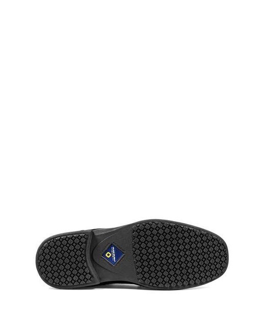 Nunn Bush Black Sherman Slip-Resistant Plain Toe Work Derby for men