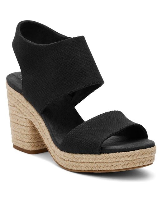 TOMS Black Majorca Platform Sandal