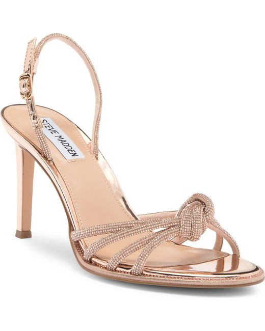 【Steve Madden】Langly Knotted Slingback サンダル Steve Madden Langly Knotted Slingback Sandal in Pink | Lyst