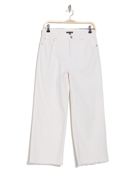 Eileen Fisher White Wide Leg Crop Jeans