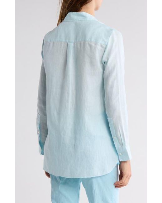 Theory Blue Linen Tunic