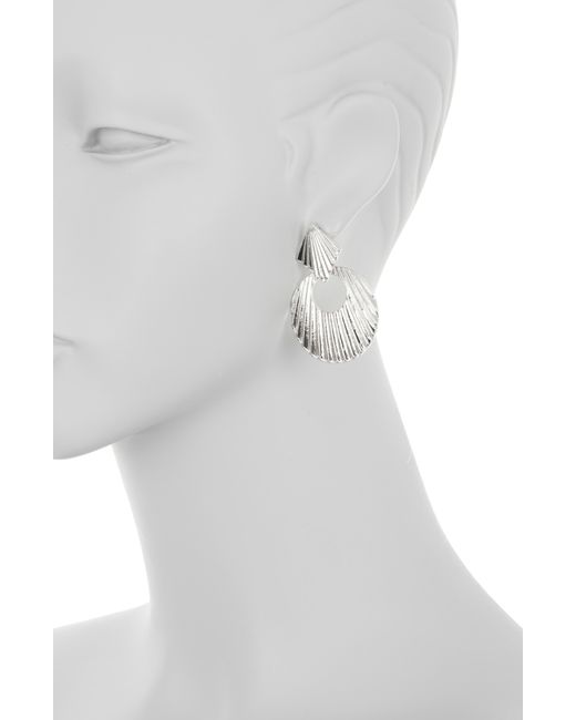 Melrose and Market White Texture Drop Earrings