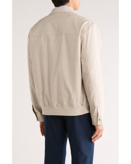 14th & Union Natural Harrington Stretch Cotton & Linen Jacket for men