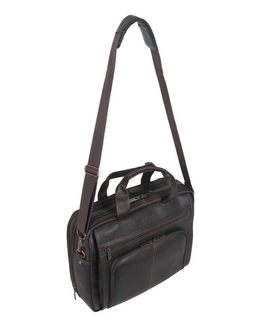 Kenneth Cole Black Leather Briefcase for men