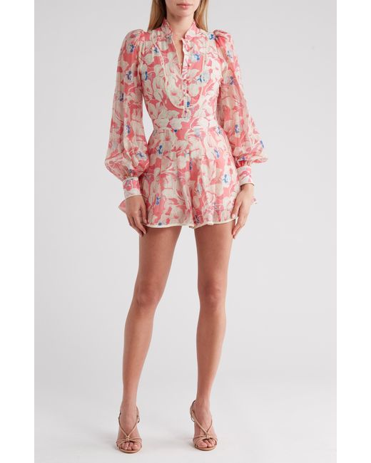 Ted Baker Red Fitted Long Sleeve Romper