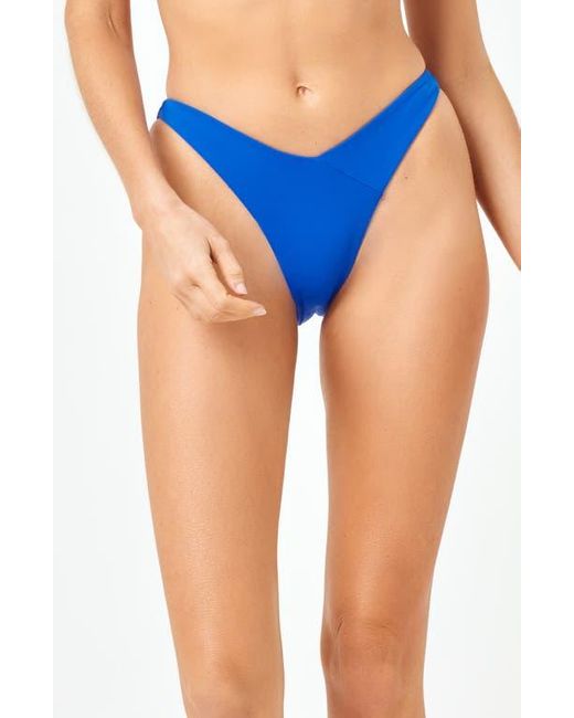 L*Space Blue Low Tide Bitsy Cheeky Bikini Bottoms