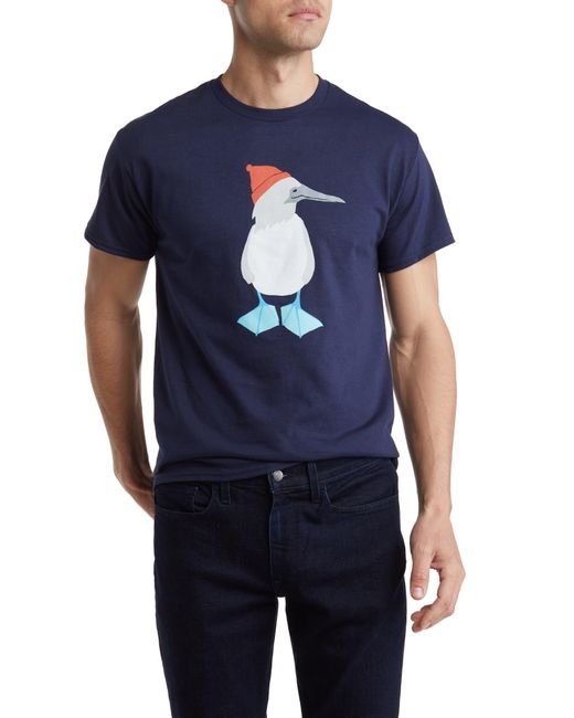 Altru Blue Footed Booby Cotton Graphic T-shirt for men
