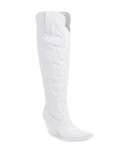 Jeffrey Campbell White Amigos Over The Knee Boot