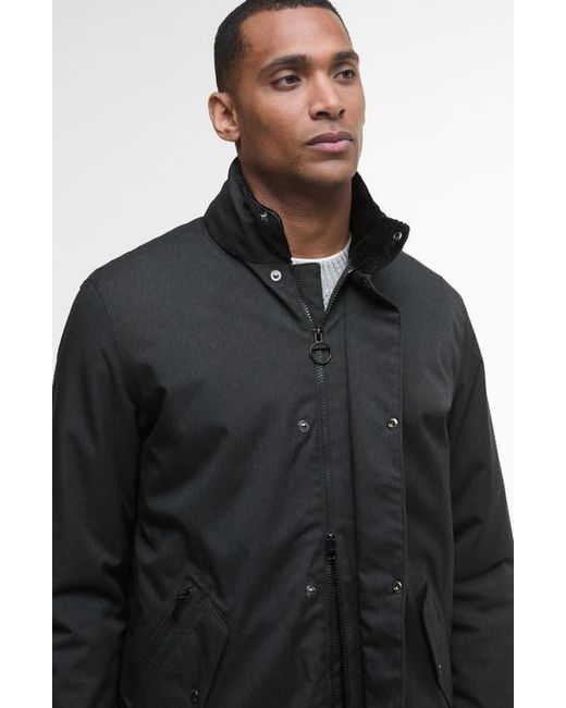 Barbour Black Winter Powell Waterproof Jacket for men