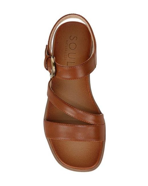 Naturalizer Brown Jayvee Faux Leather Ankle-Strap Sandals