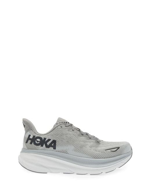 Hoka One One Gray Clifton 9 Running Shoe for men