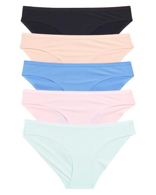 Honeydew Intimates Blue Chrissy Assorted 5-Pack Hipster Briefs