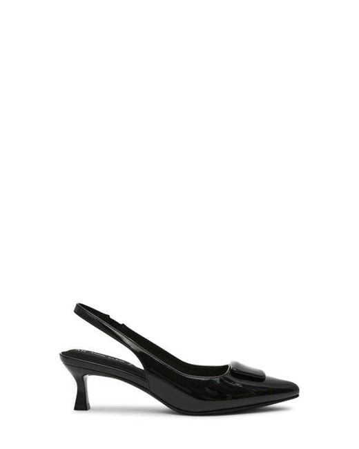 Anne Klein Black Izanda Pointed Toe Slingback Pump