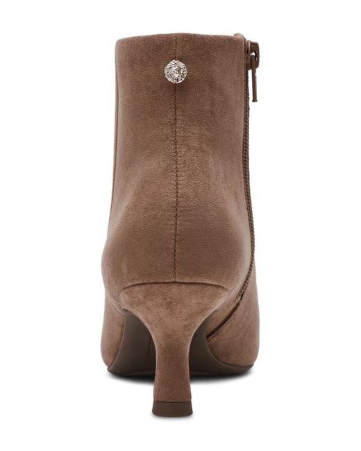 Anne Klein Brown Francesca Kitten Heel Bootie