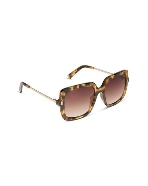 DIFF Brown 54Mm Square Sunglasses