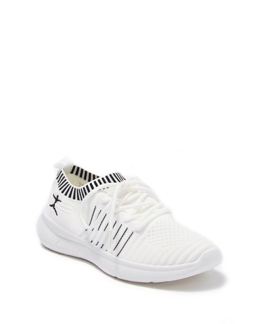 Danskin White Energy Sock Knit Sneaker