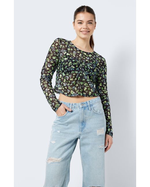 Noisy May Gray Emmy Twist Front Top