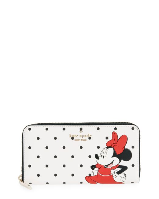 Kate Spade Red Disney Large Leather Continental Wallet