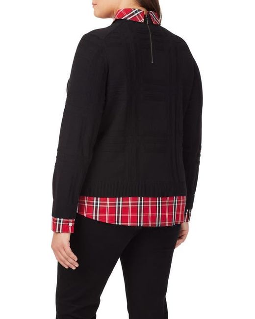Foxcroft Black Layered Sweater