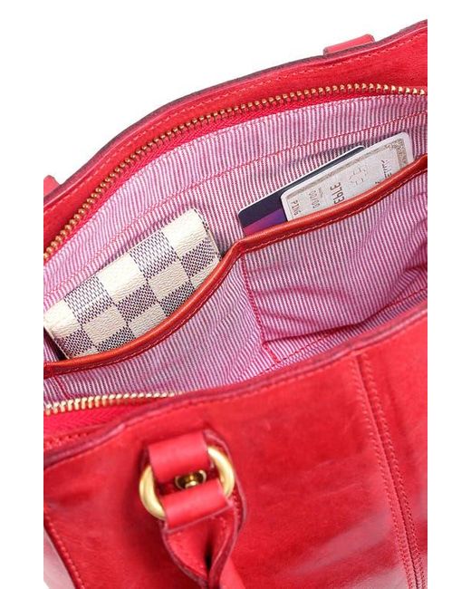 Old Trend Red Leather Mini Satchel Crossbody Bag