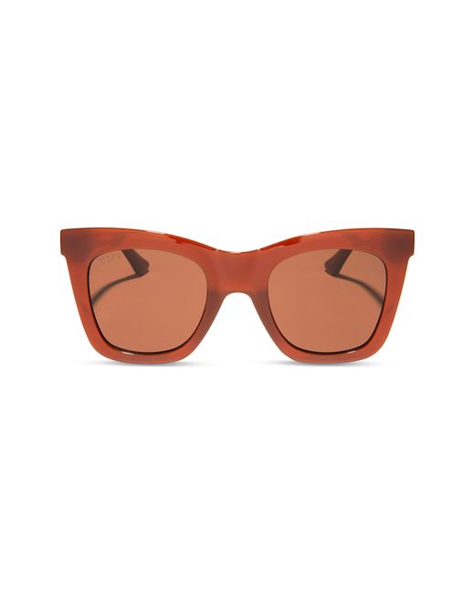 DIFF Brown 50mm Talia Cat Eye Sunglasses