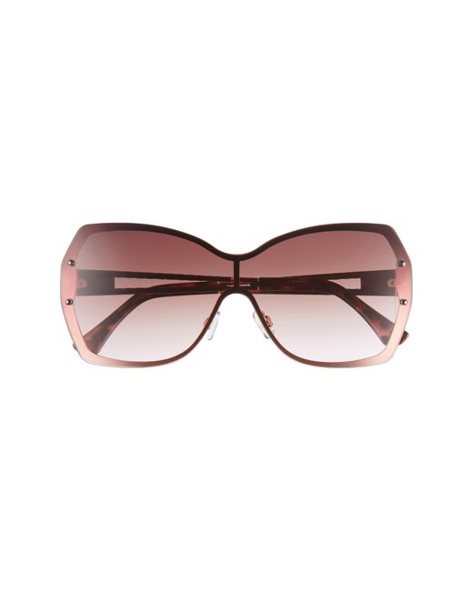 Vince Camuto Brown Backframe 145mm Gradient Shield Sunglasses