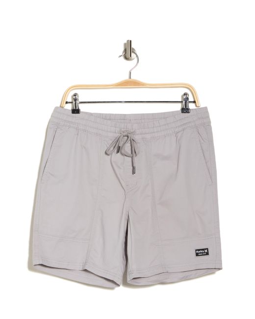 Hurley Gray Itinerary Stretch Cotton Shorts for men
