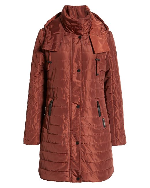 French Connection Quilted Barn Jacket In Barn Red At Nordstrom Rack