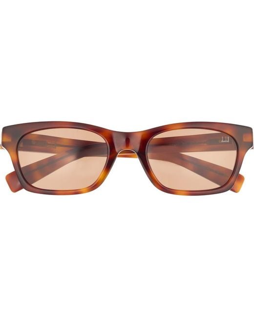 Dunhill Brown 53Mm Rectangular Sunglasses for men