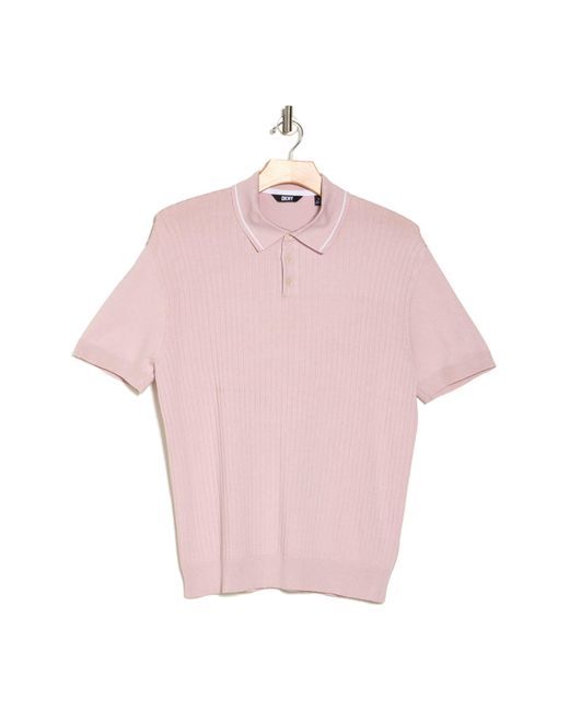 DKNY Pink Farley Sweater Polo for men