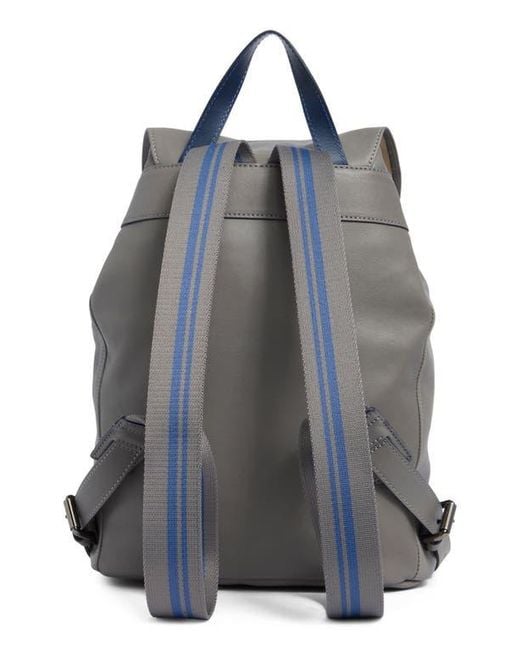 Longchamp Gray Lc3D Medium Leather Backpack