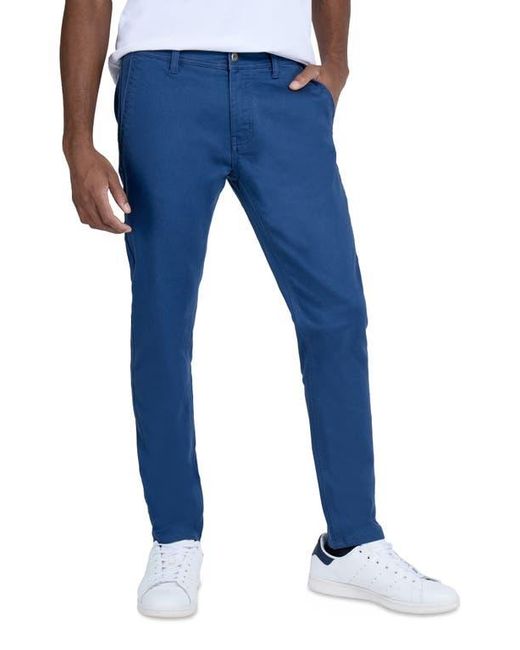 Xray Jeans Blue Stretch Cotton Polyester Commuter Chino Pants for men