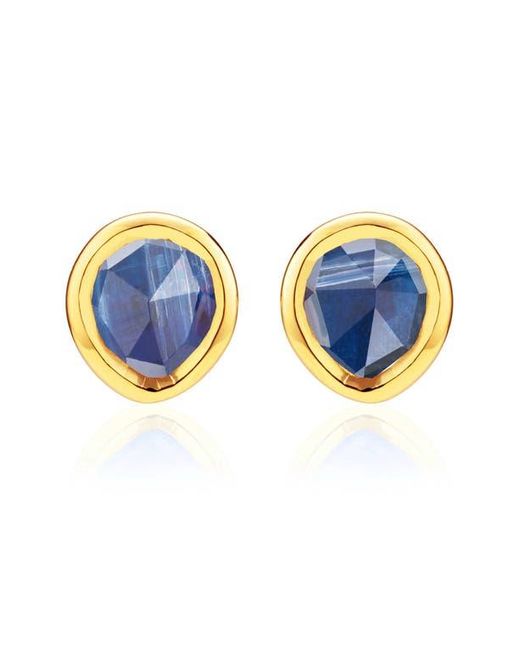 Monica Vinader Blue Siren Mini Stud Earrings