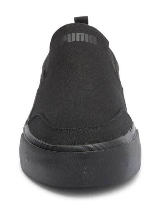 PUMA Black Court Classic Slip-On Sneaker for men