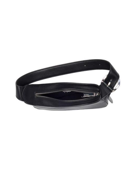 BCBGMAXAZRIA Black Layered Asymmetric Shoulder Bag