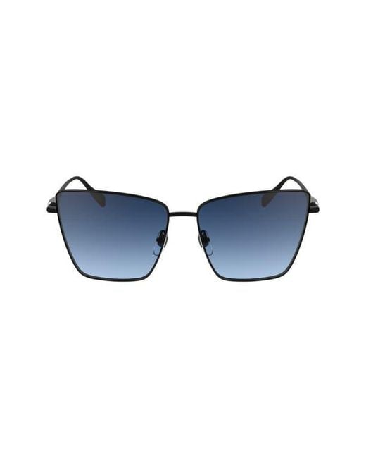 Longchamp Blue 55Mm Gradient Square Sunglasses